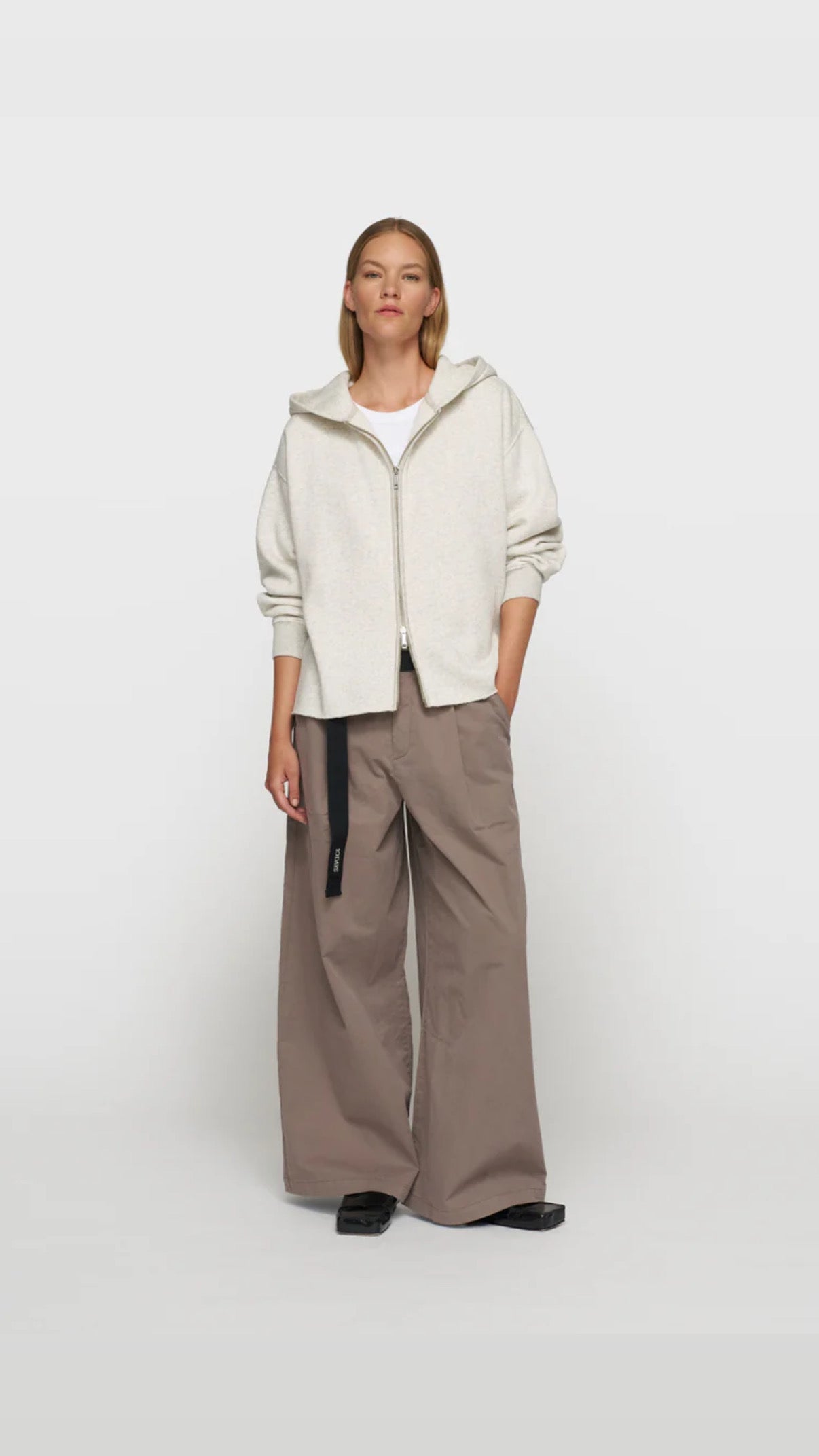 10 days Statement ZIP Hoodie soft white melee