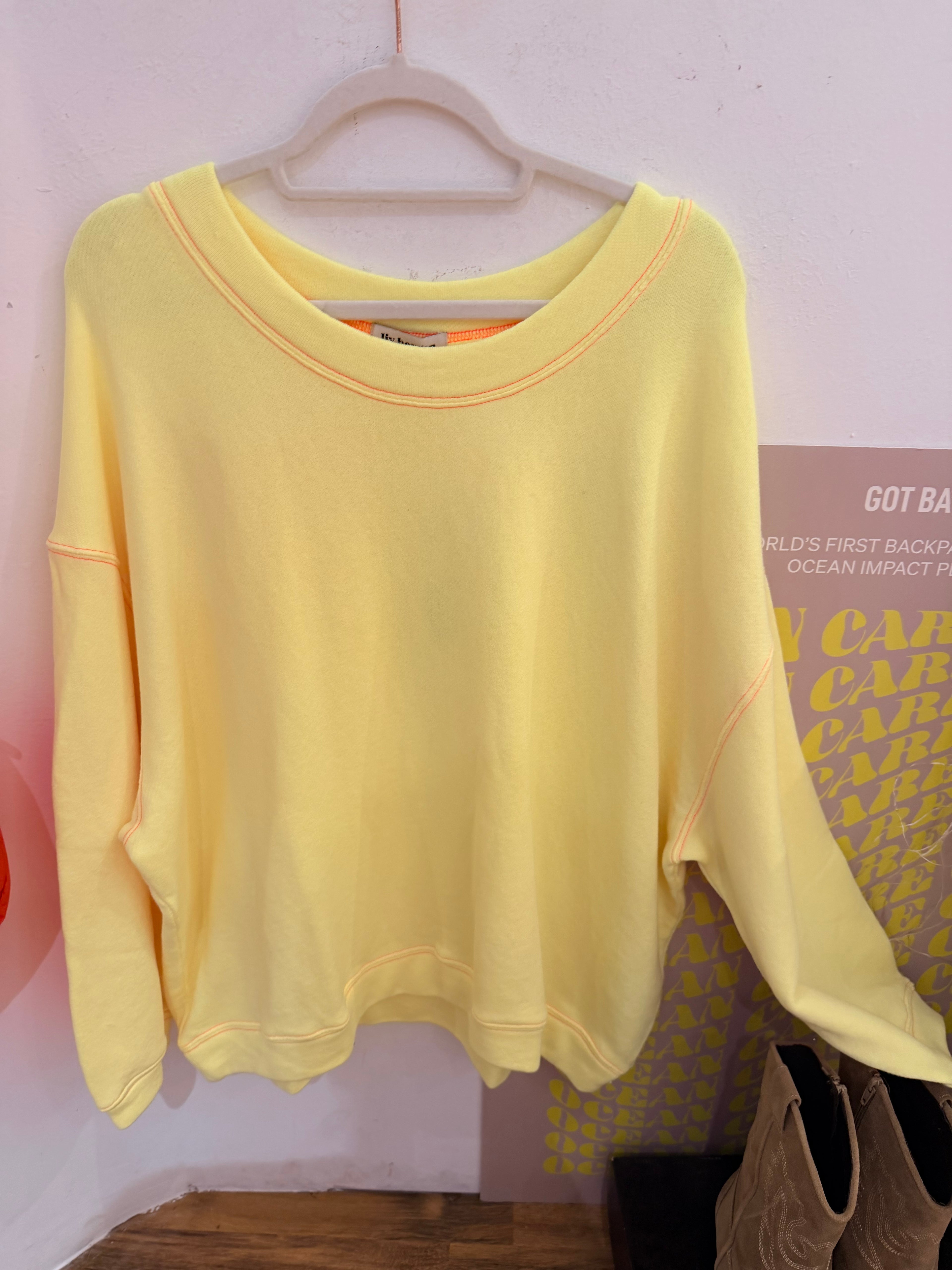 Liv Bergen Dreaming Sweater Neon Yellow