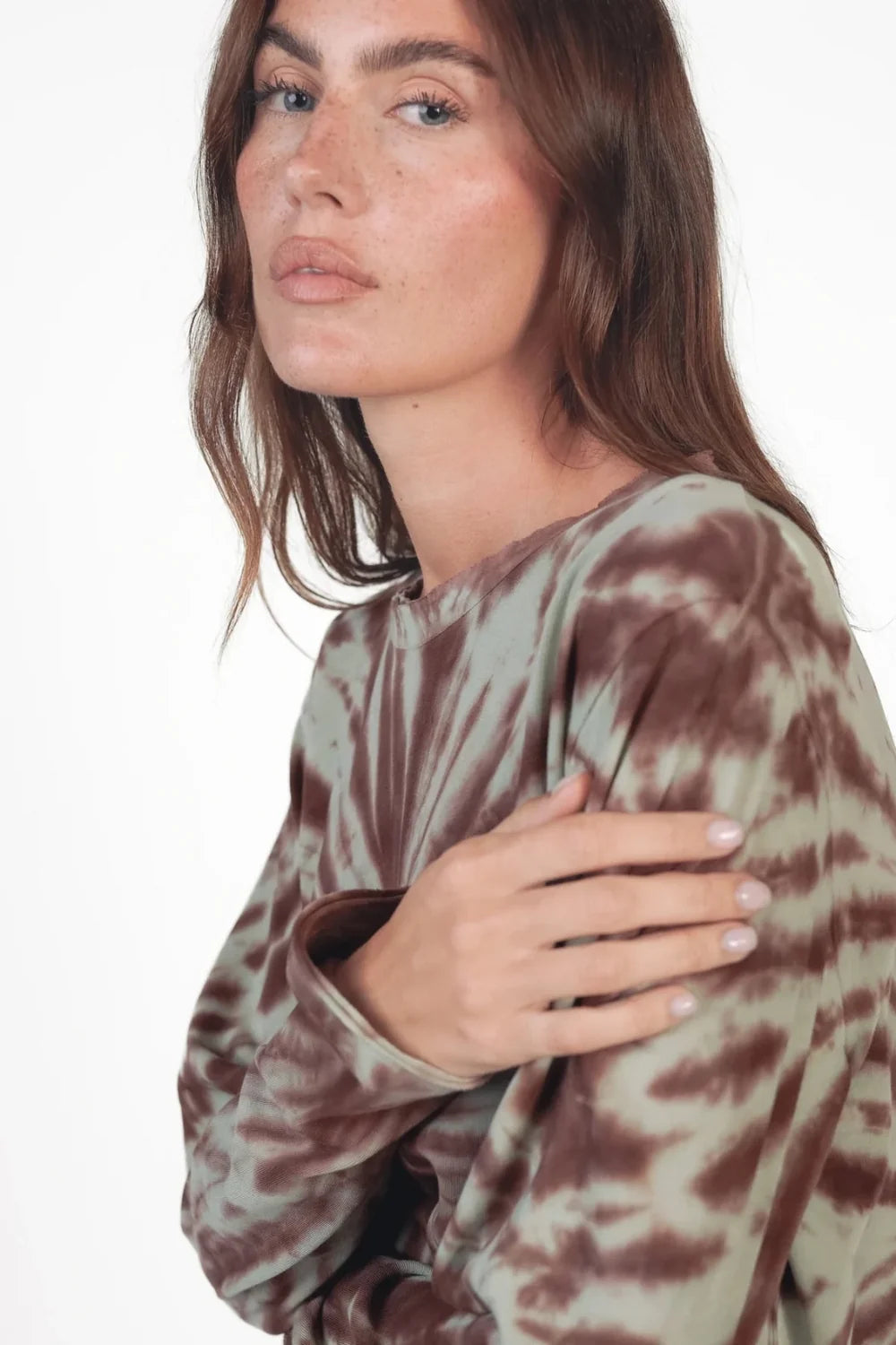 Love Joy Victory Batik Langarmshirt Maybell in pussywillow grey