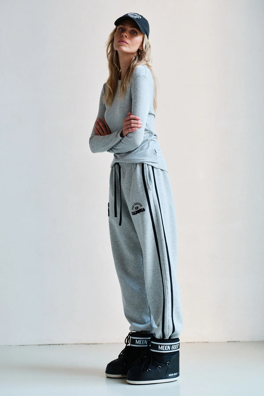 Penn&ink Joggpant Hose grau Melange Schwarz  (W26F1991LTD)