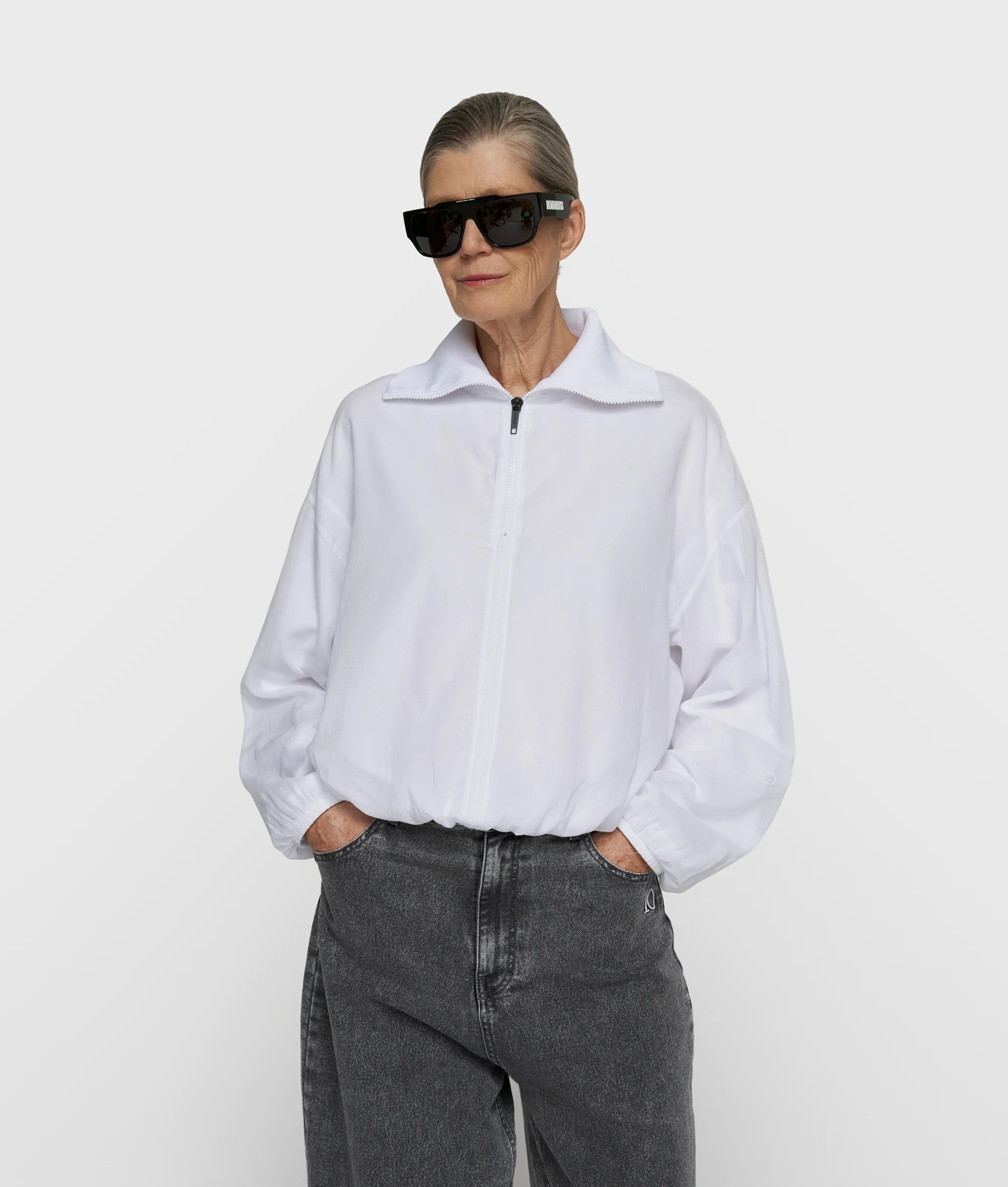 10 Days Half Zip Balloon Top weiß