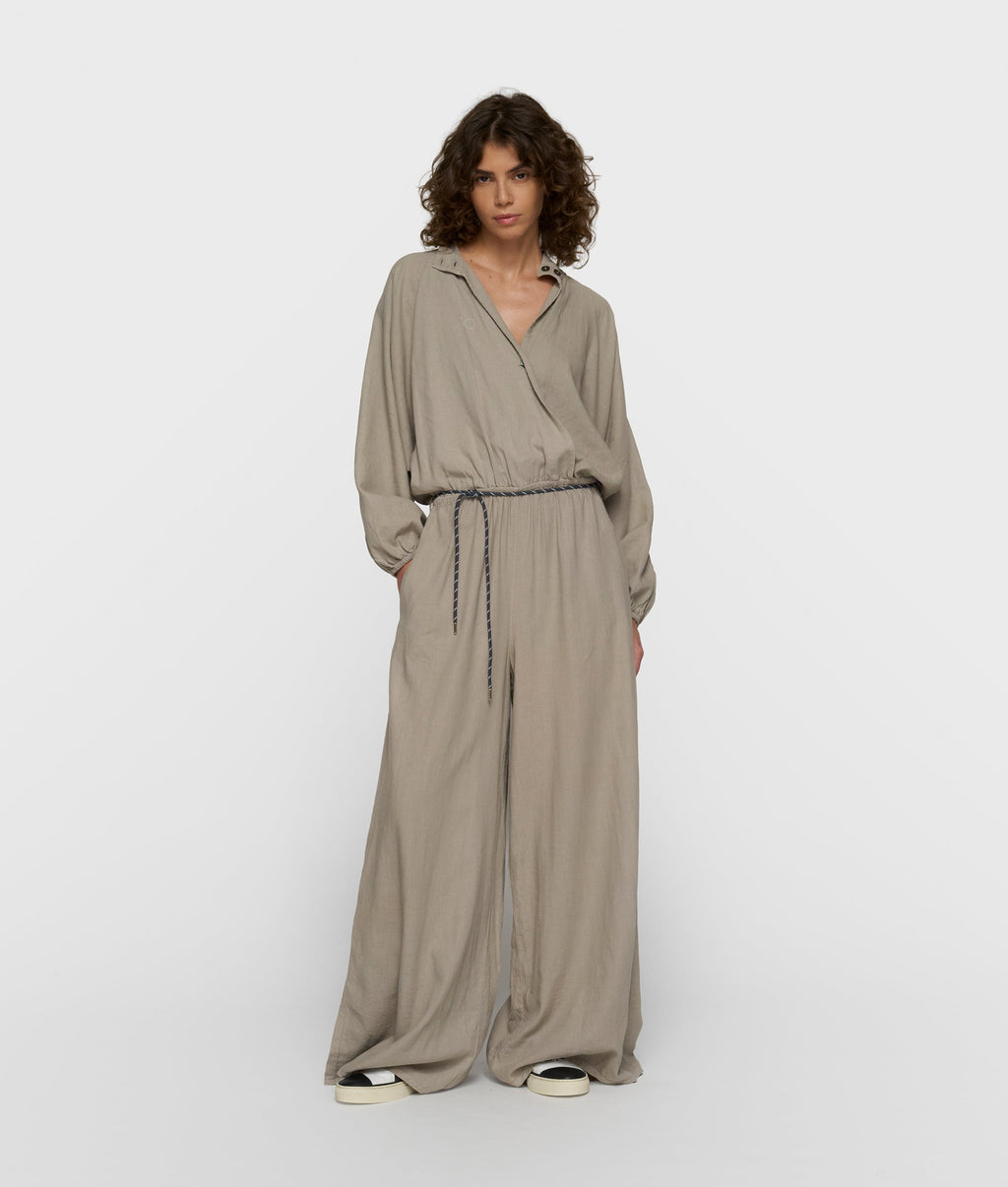 10 Days Cotton Linen Jumpsuit Farbe Fog