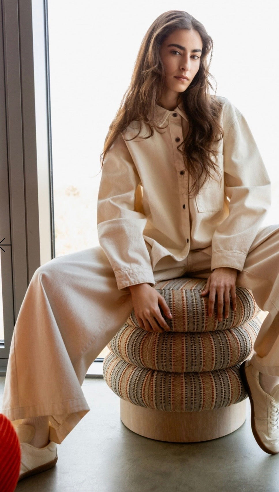 Senses The Label Blusenjacke BER:LIN aus RAW Denim cremefarben