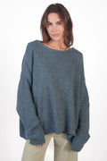 Love Joy Victory Kaschmir Pullover Amory shibori graublau