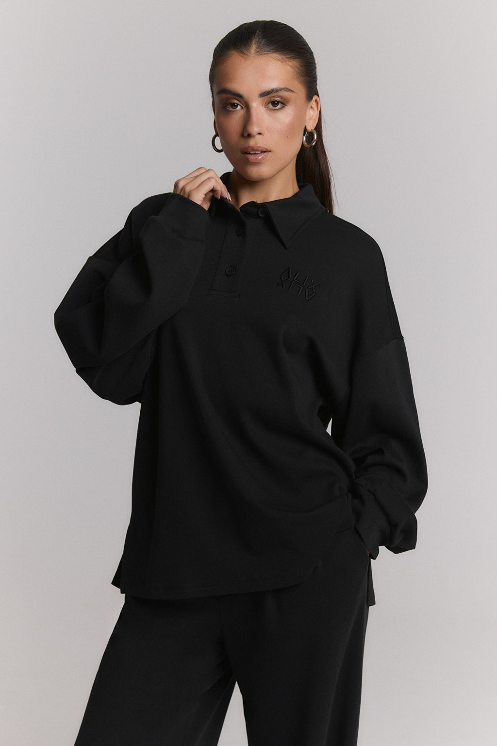 Alix The Label Polo Shirt schwarz