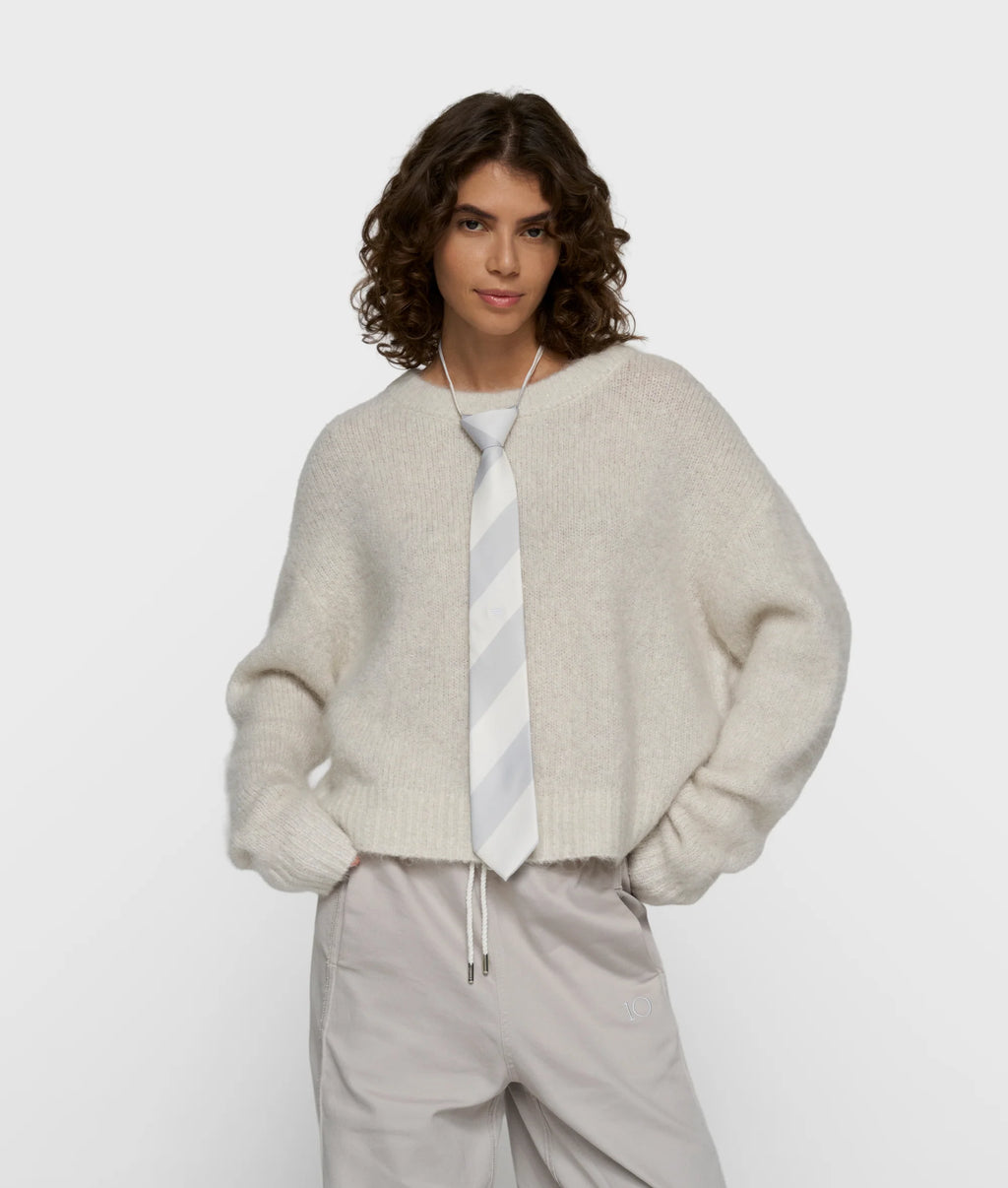 10 Days Strickpullover mit Lurex Ecru