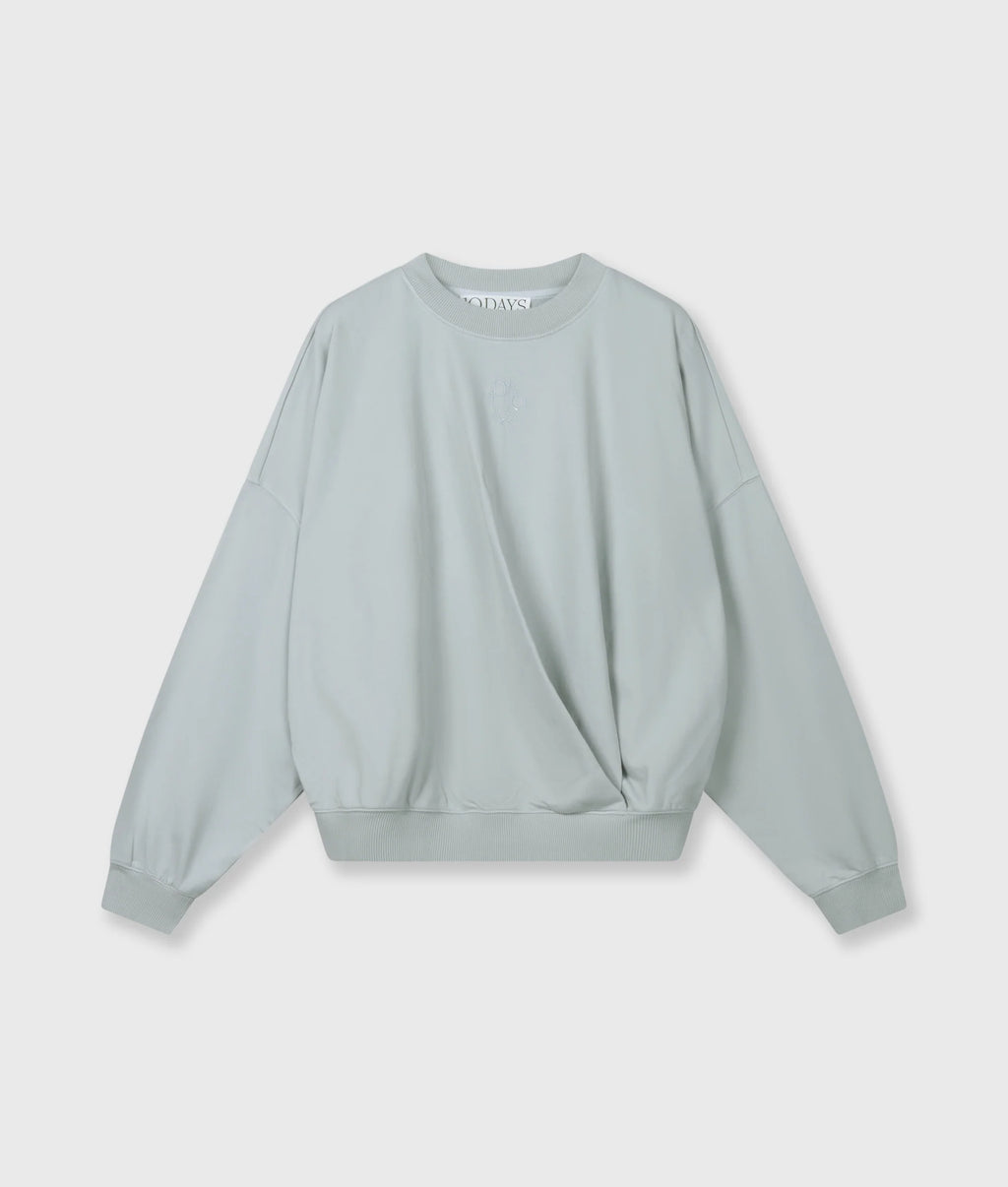 10 Days Sweater Pleat Clean Blue