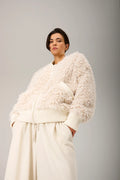 Liv Bergen Fluffy Jacke Creme