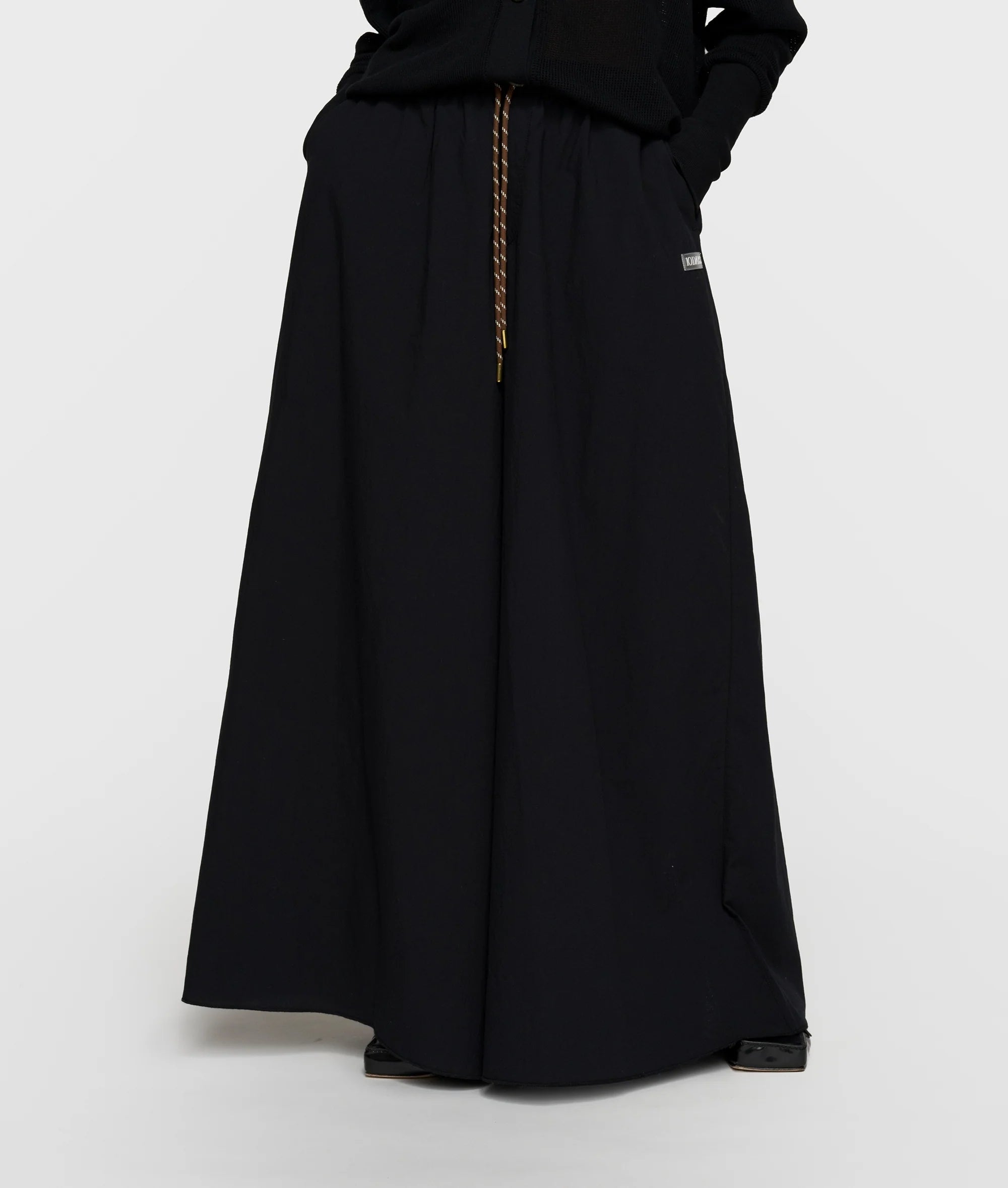 10 Days Wide Pants Popeline schwarz