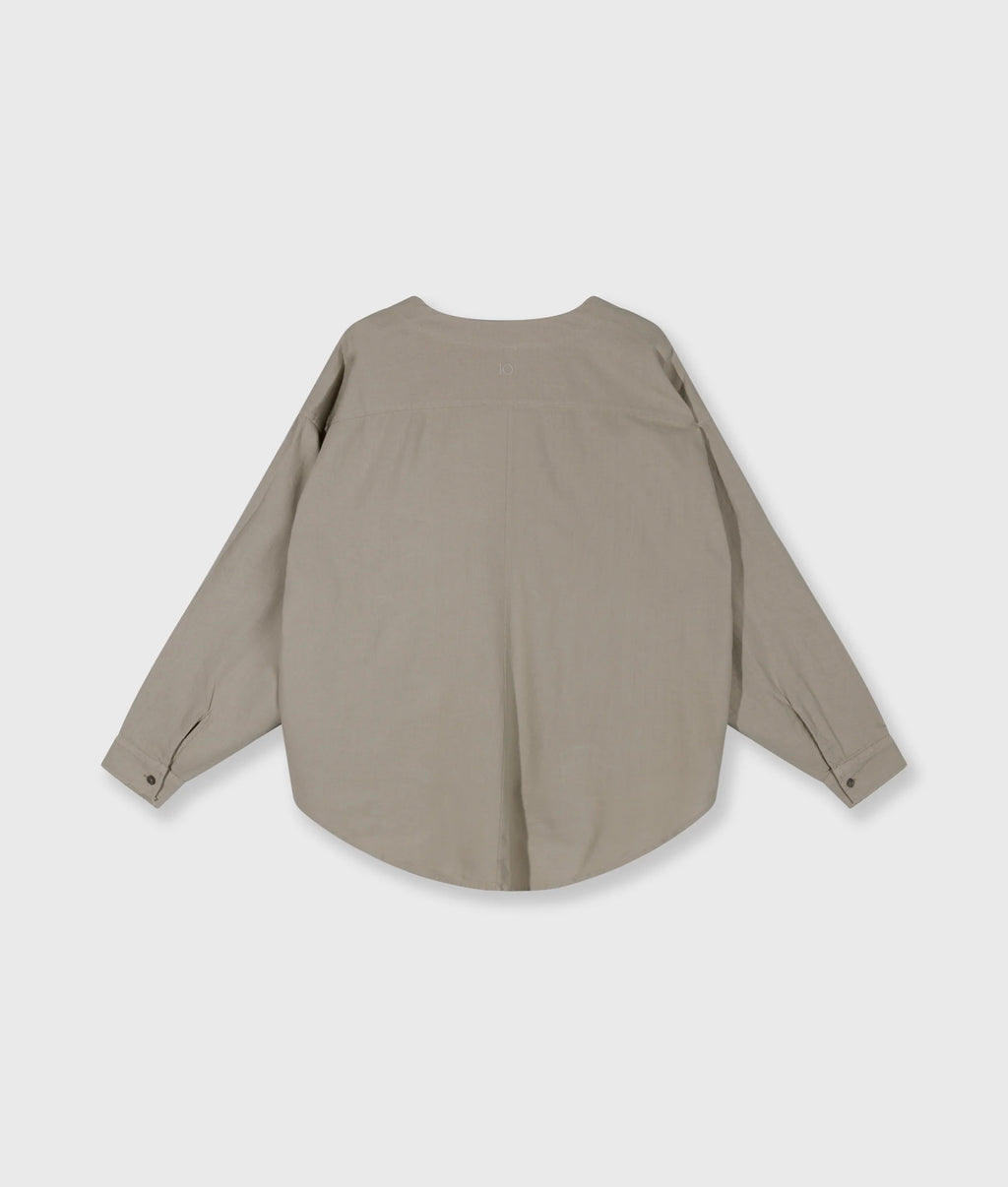 10 Days Cotton Linen Bluse Farbe Fog