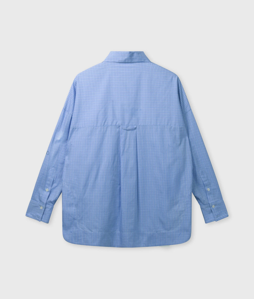 10 Days Karierte Hemdbluse blau