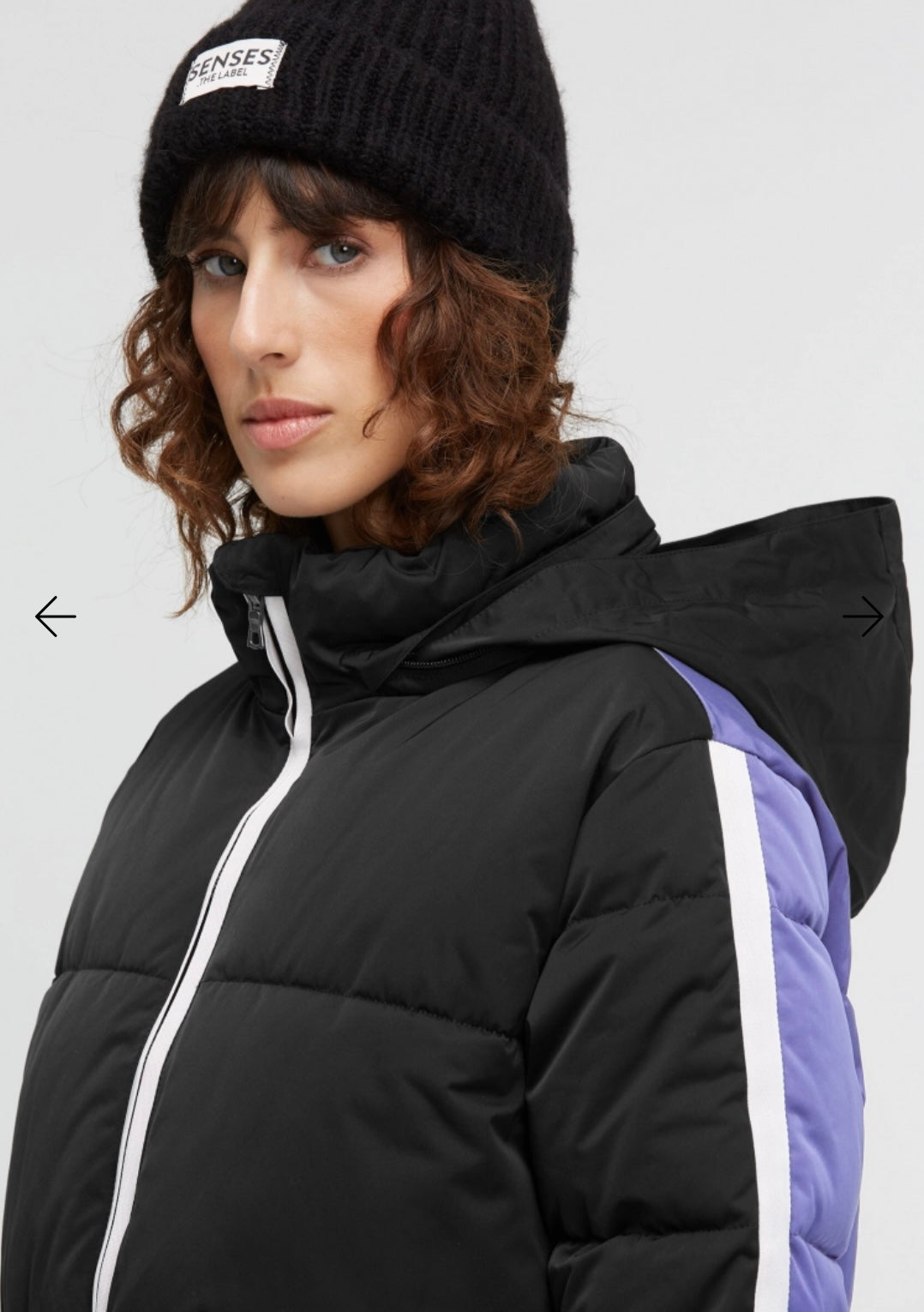 Senses The Label Sportive Steppjacke OKLA:HOMA im colourdesign Black