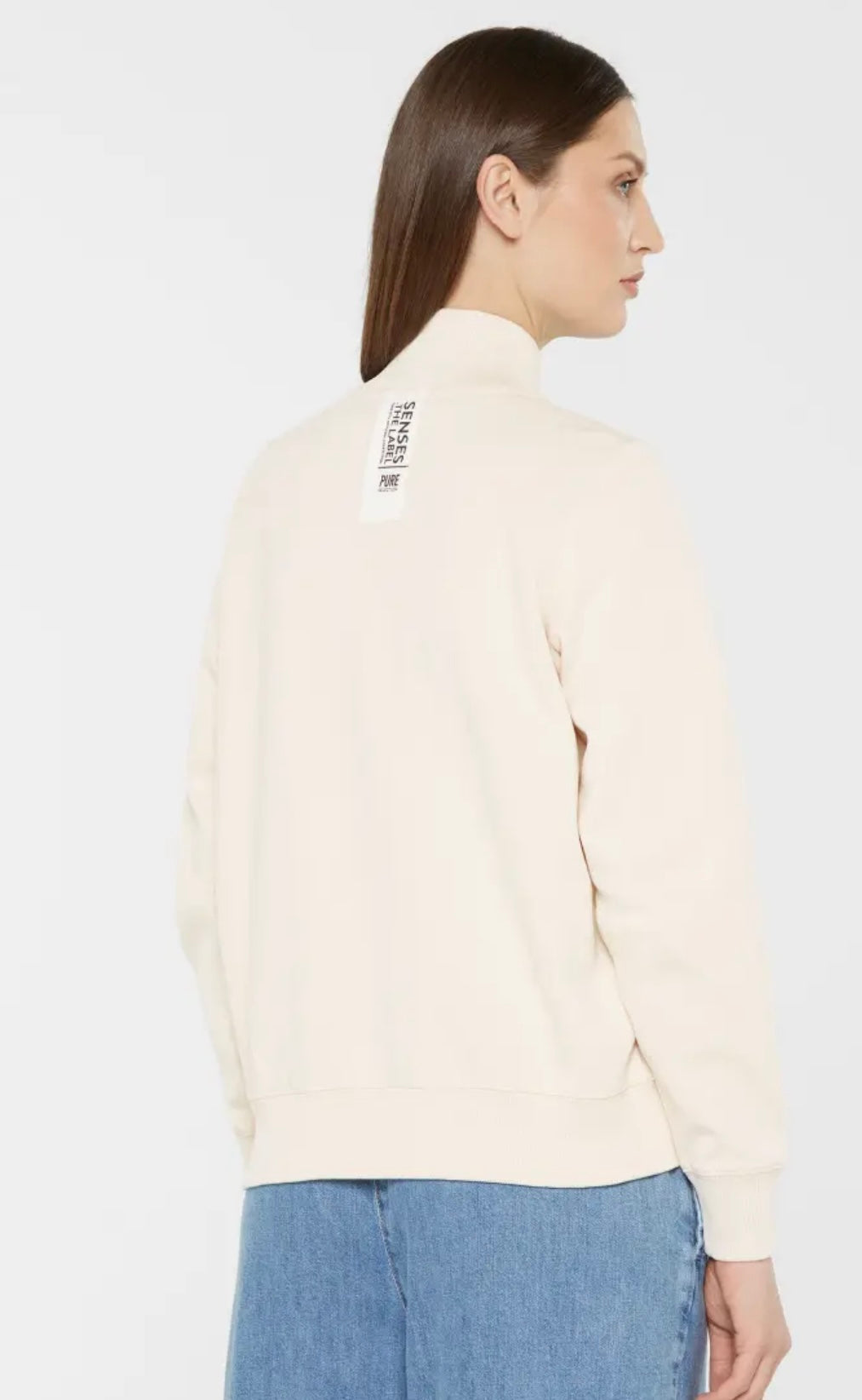 Sweatjacke im Interlock Jersey aus raw Cotton im Blouson Stil