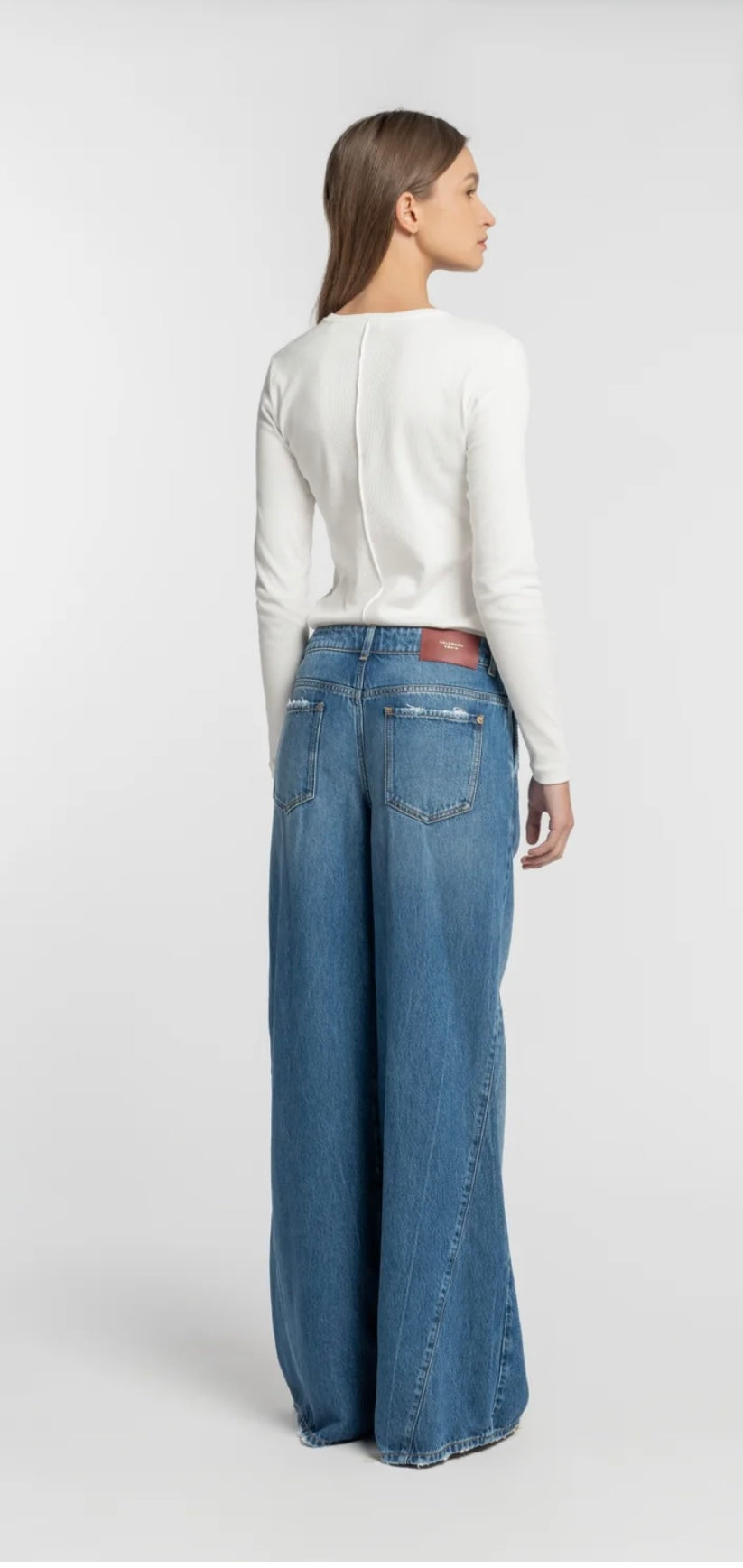 Goldgarn Denim Luisa Twisted Wideleg Vintage Blue