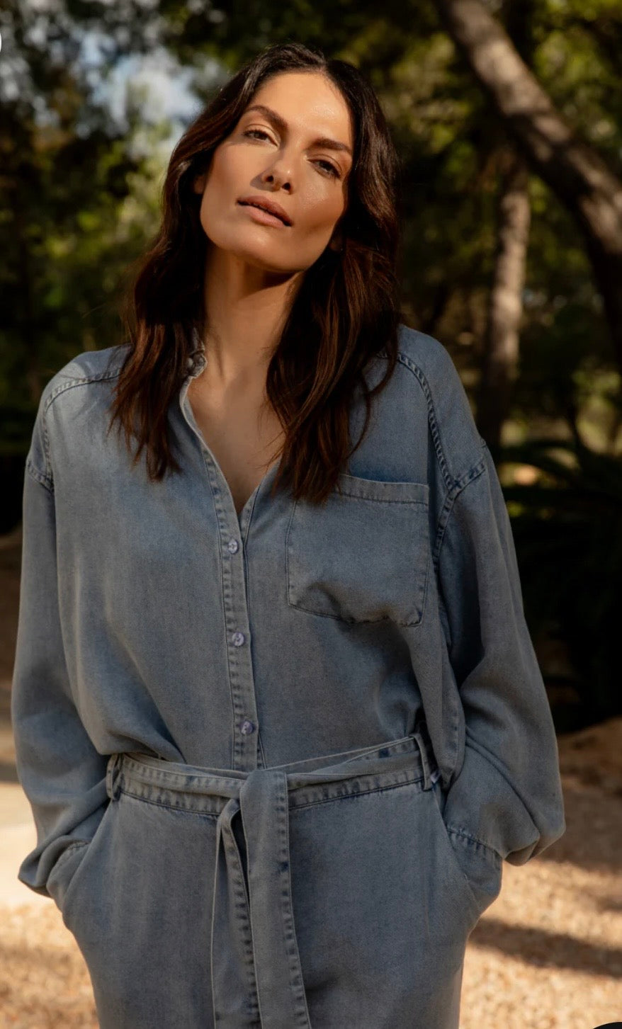 Simple The Brand Isala Bluse Sun Faded Blue