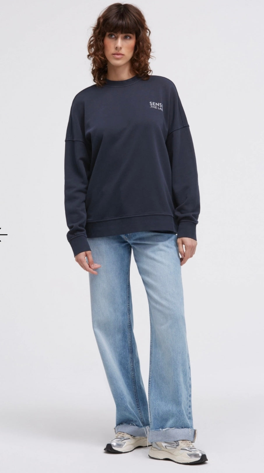 Senses The Label Sweatshirt STAR:LIGHT mit gewaschener Optik und Blackprint