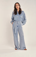 Simple The Brand Isala Bluse Sun Faded Blue
