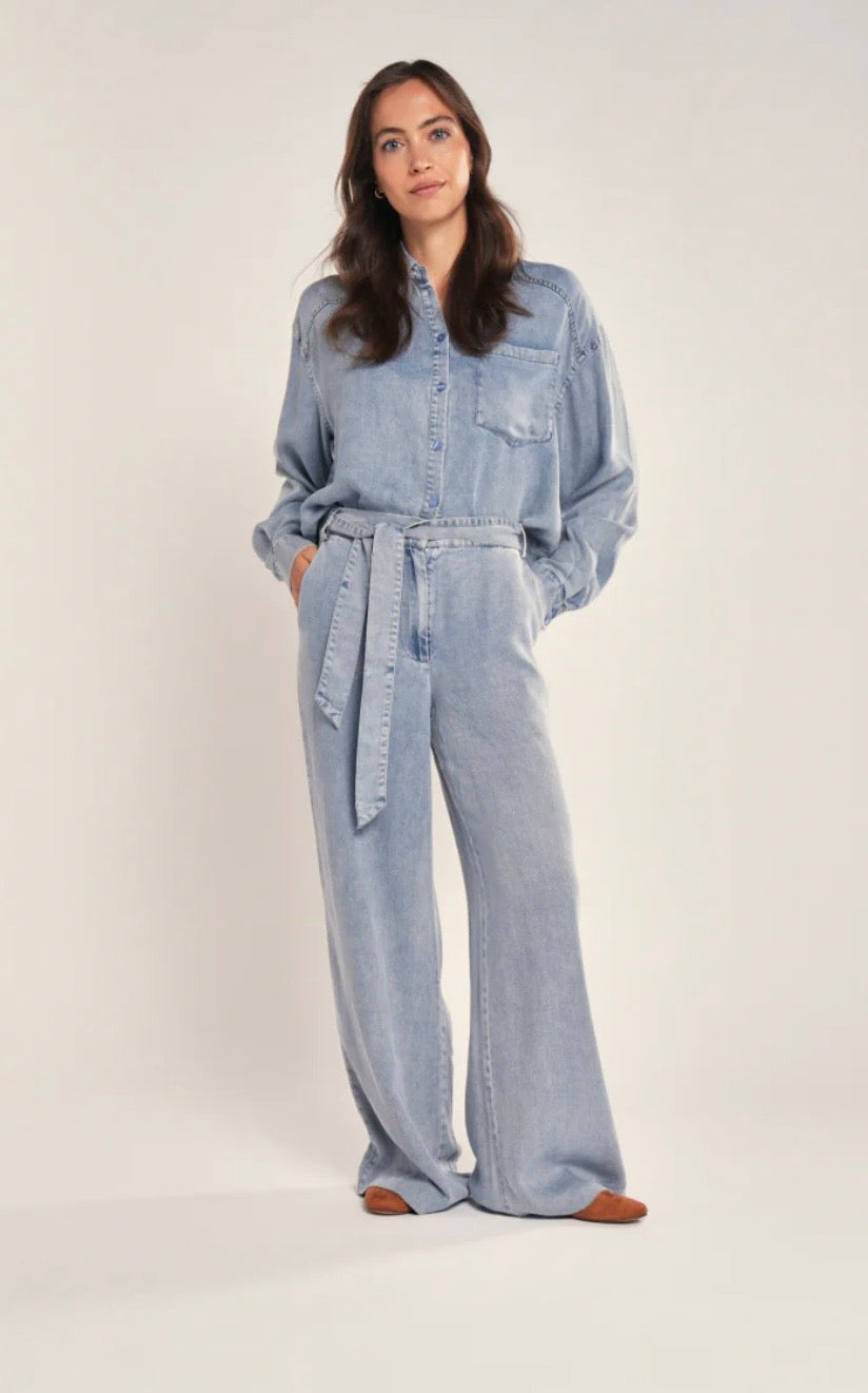 Simple The Brand Isala Bluse Sun Faded Blue