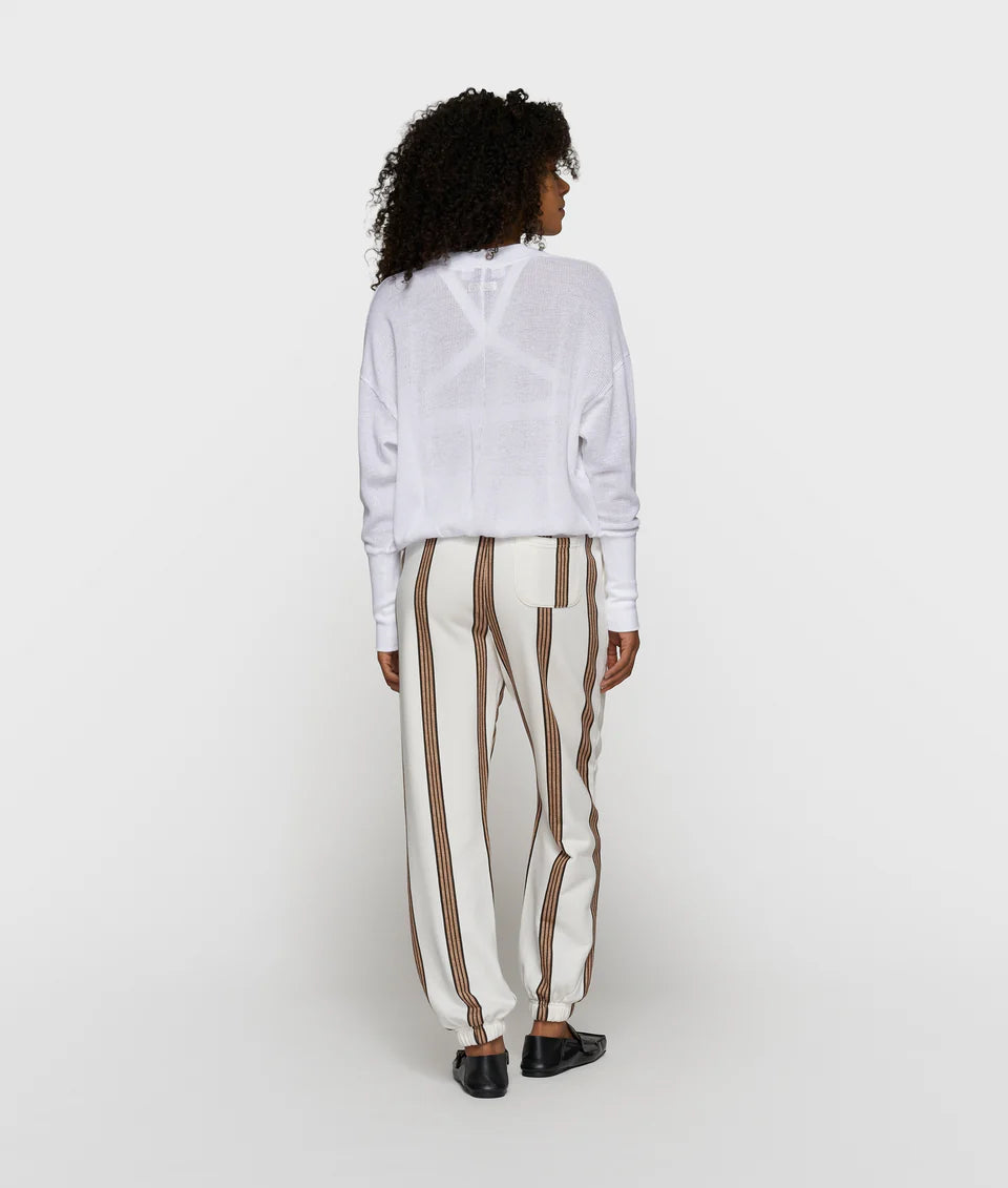 10 Days V-Neck Cardigan Mesh weiß