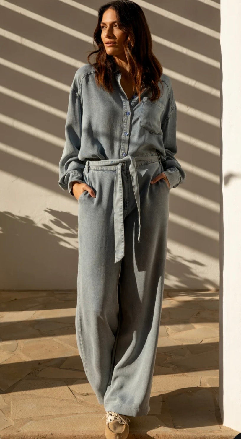 Simple The Brand Isala Bluse Sun Faded Blue