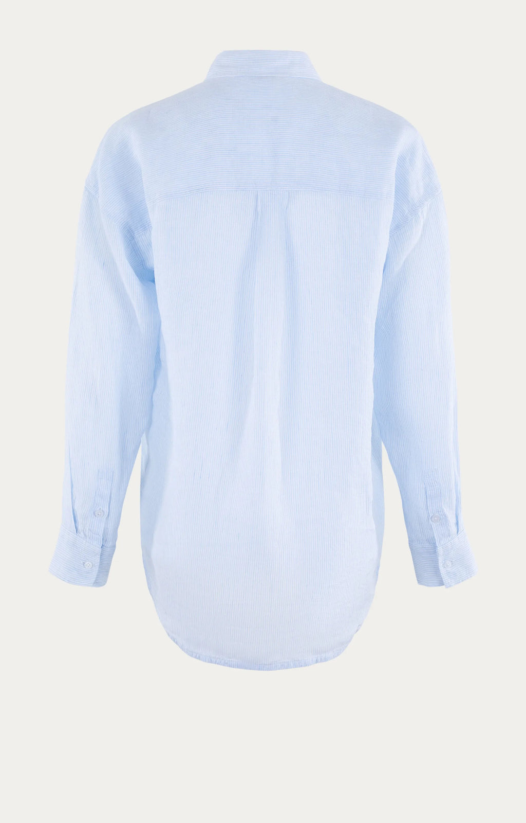 MSCW Moscow Bluse New Buttons Leinen hellblau