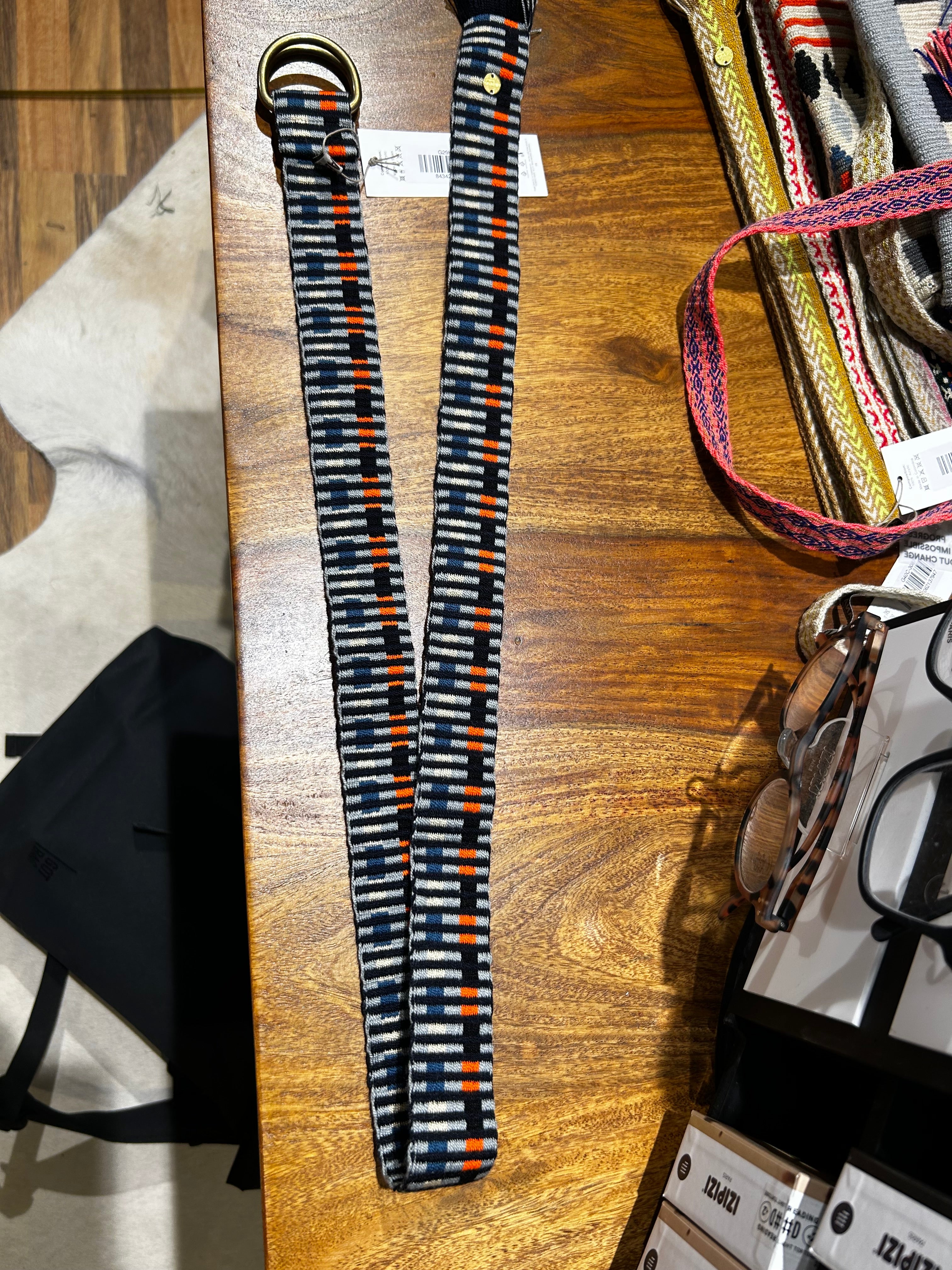 Guanabana Gürtel mit Schnalle Blau orange