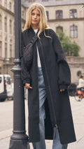 Senses The Label langer Wollmantel OD:A im Blouson Stil