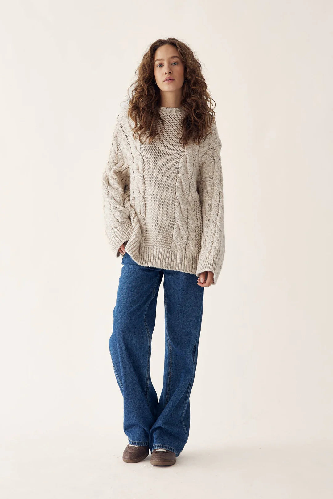 Noella Lisbeth Knit Pullover Oatmeal