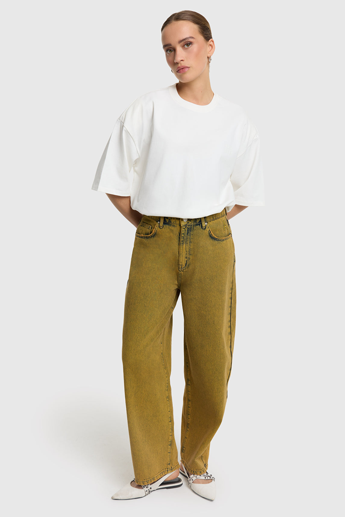 Alix The Label Overdyed Denim Pants