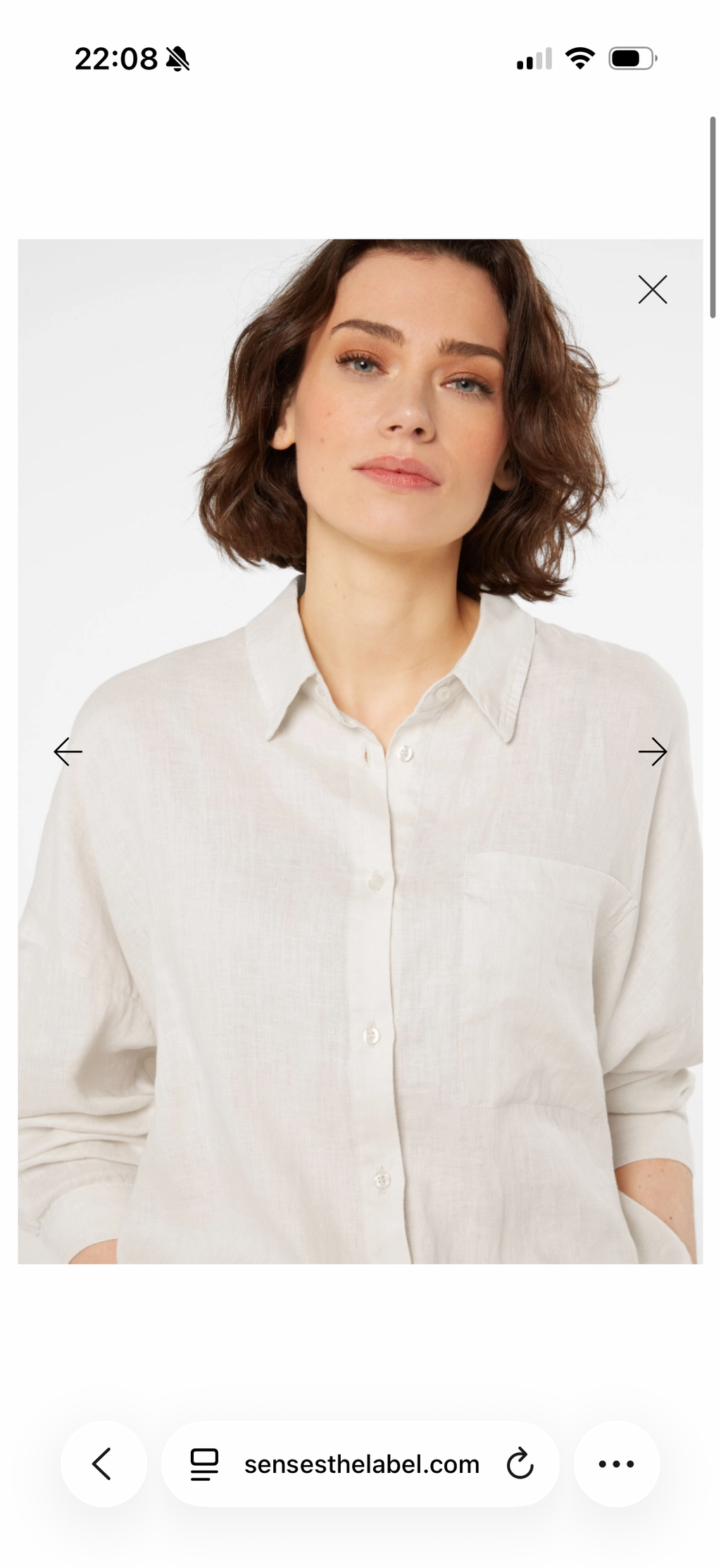 Senses The Label Oversized Leinenbluse Sandfarben