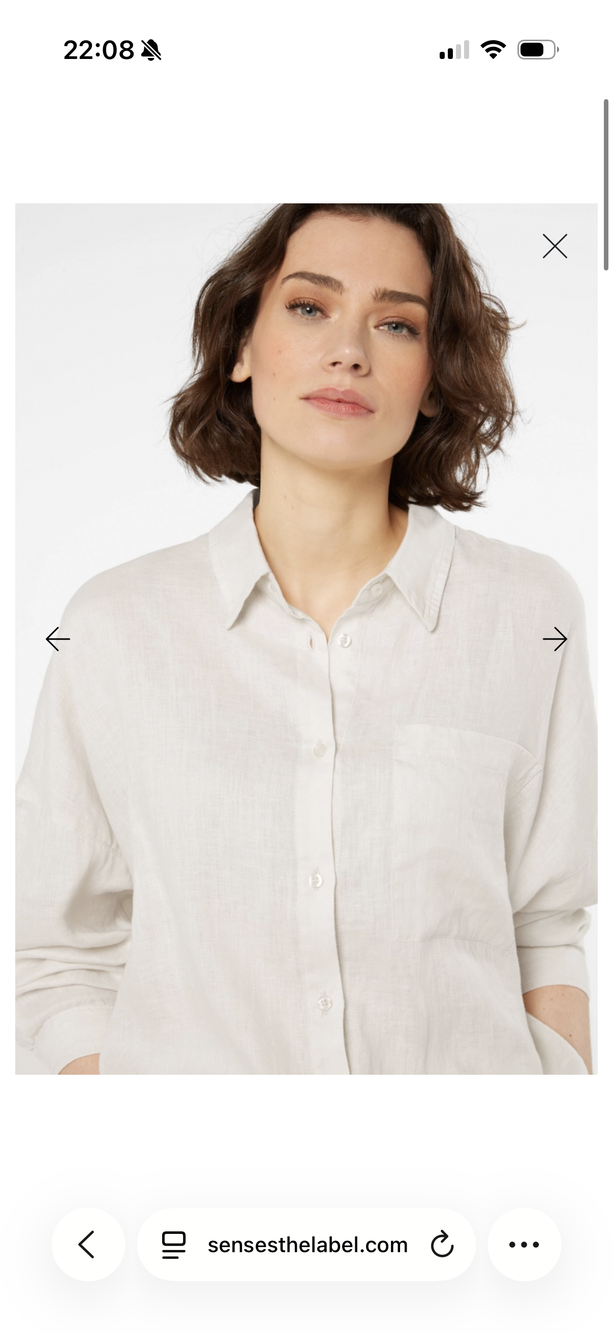 Senses The Label Oversized Leinenbluse Sandfarben