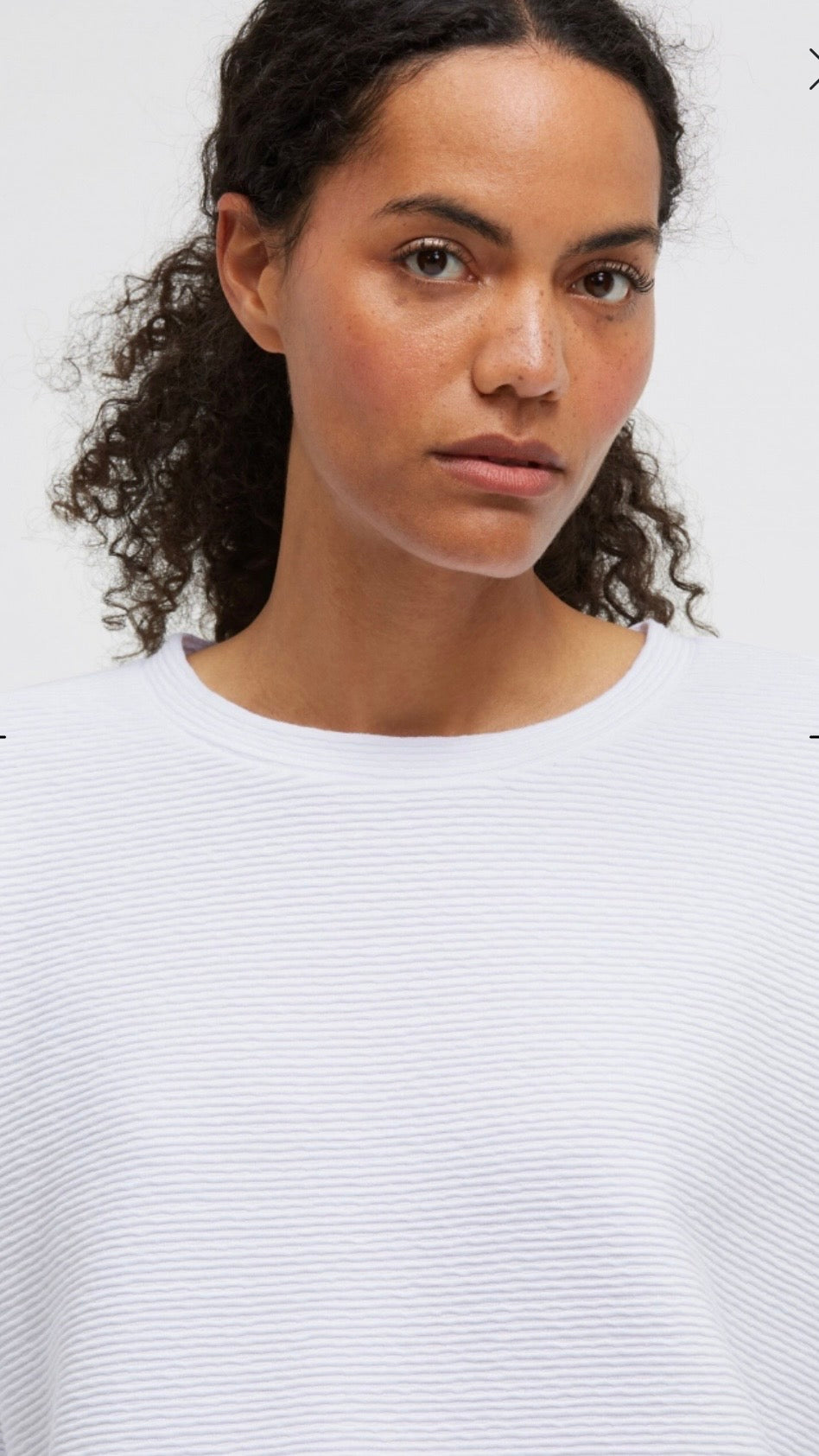 Senses The Label strukturiertes Kurzarm Sweatshirt SO:Y optic white