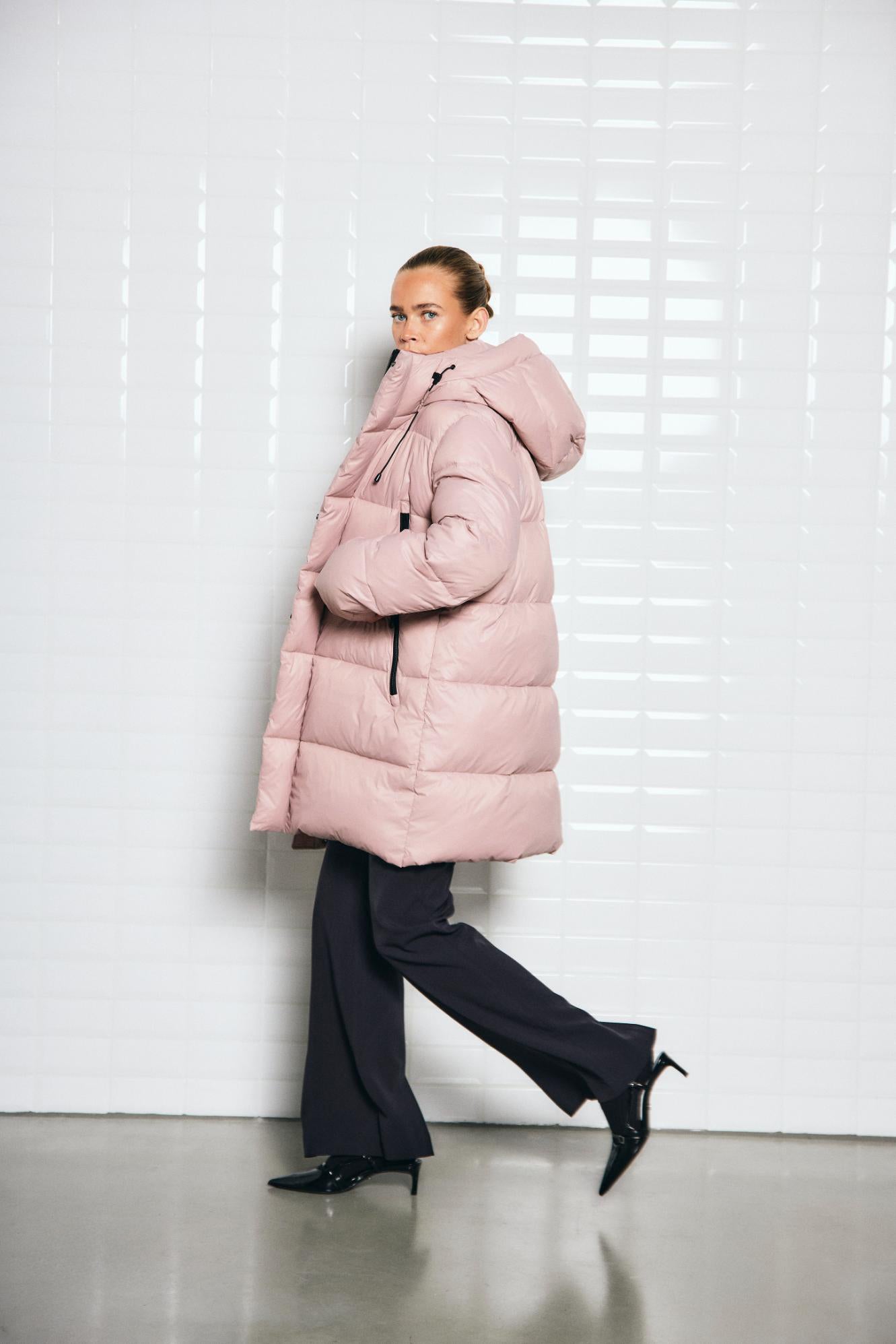 WBL Withblack ABBY 3/4 Puffer Coat Soft Rose