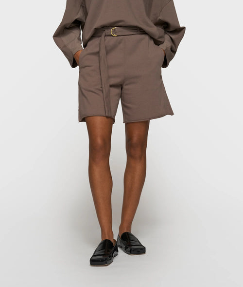 10 Days Belted Shorts Fleece Moonrock