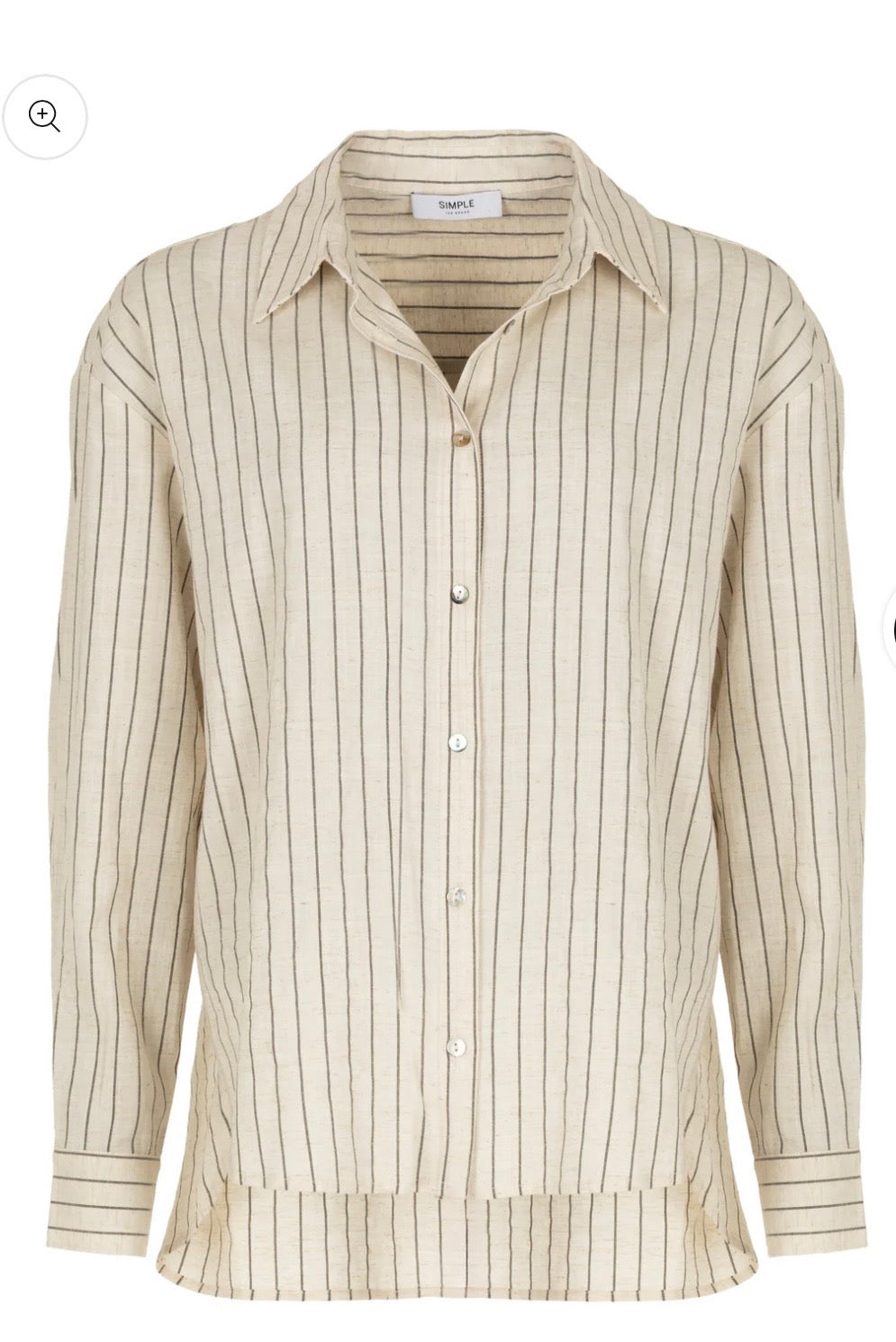 Simple The Brand Bella Bluse Natural Streifen