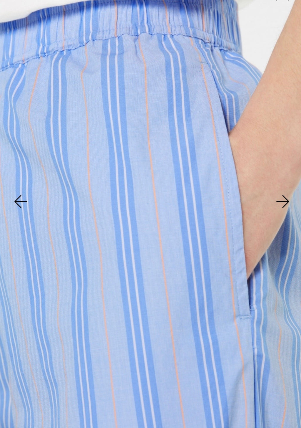 Senses The Label Gestreifte Hose PEL:LE im Pyjama-Stil shirt blue / iconic orange