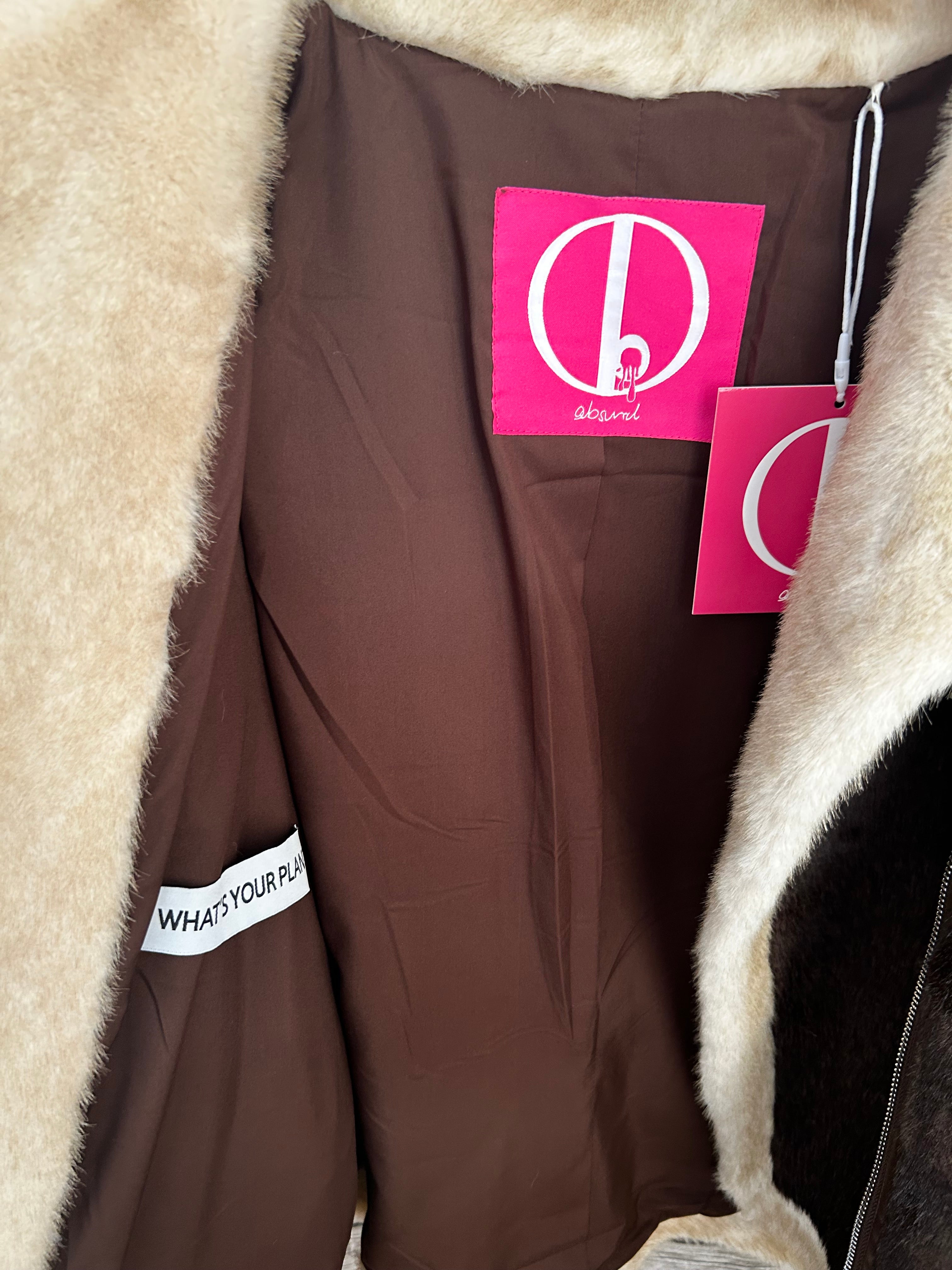 OP_Absurd Nooky 2 New Mink Jacke Creme / Braun