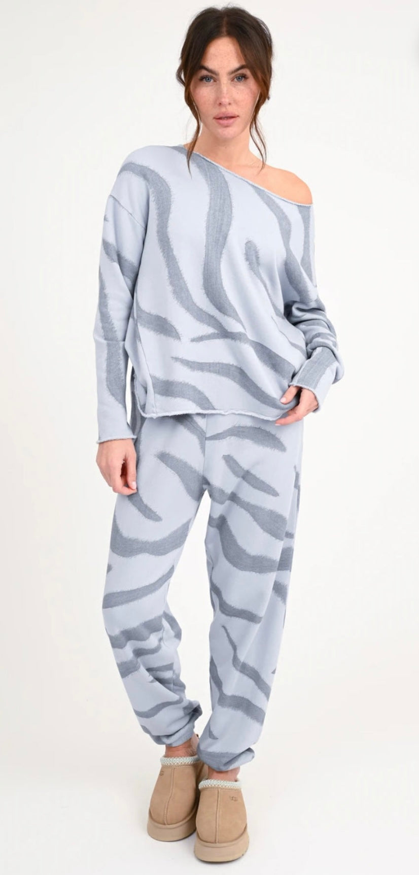 Bedrucktes Sweatshirt Gara Light Sky