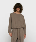 10 Days Batwing Top Fleece Portobello