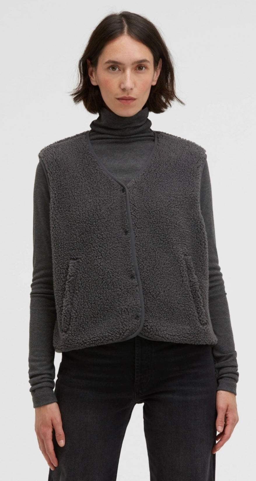 Senses The Label Weste SV:EA im Sherpa Look