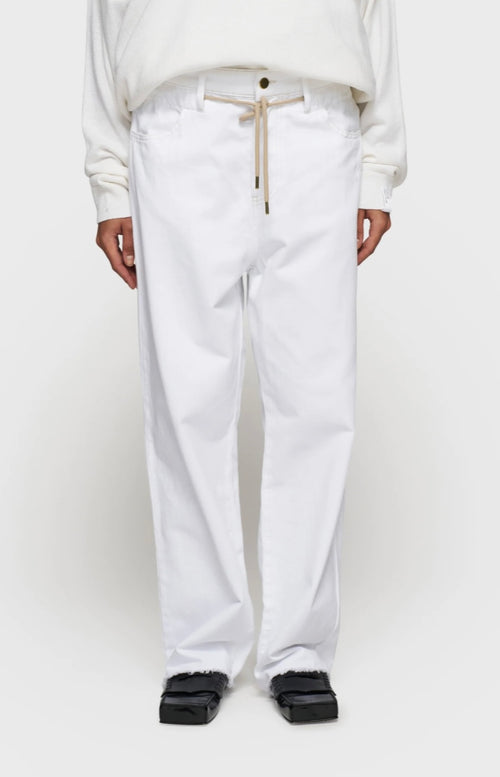 10 DAYS Straight Leg Pants Twill weiß
