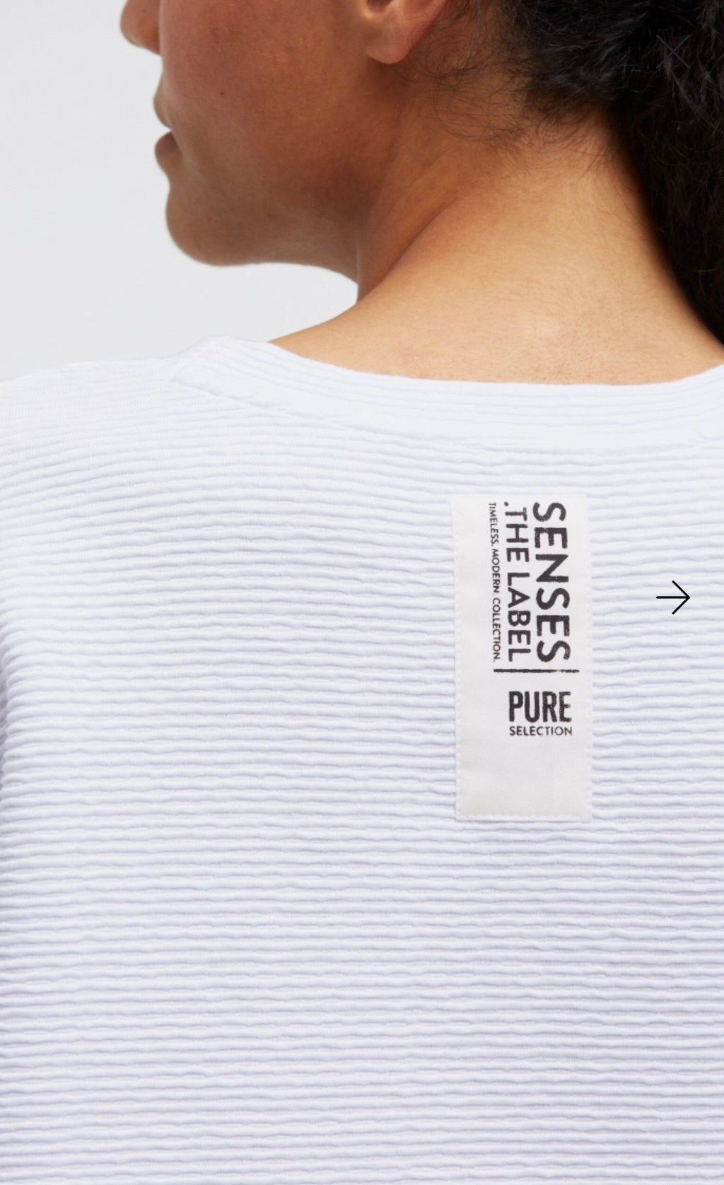 Senses The Label strukturiertes Kurzarm Sweatshirt SO:Y optic white