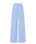 Senses The Label Gestreifte Hose PEL:LE im Pyjama-Stil shirt blue / iconic orange