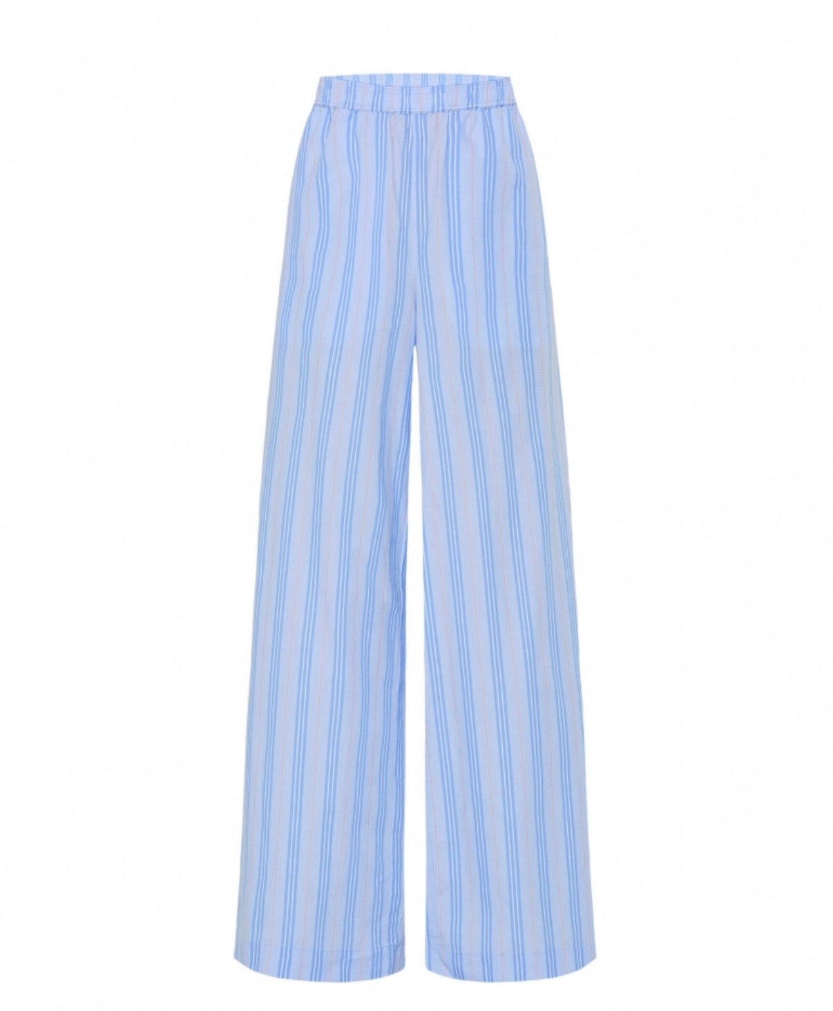 Senses The Label Gestreifte Hose PEL:LE im Pyjama-Stil shirt blue / iconic orange