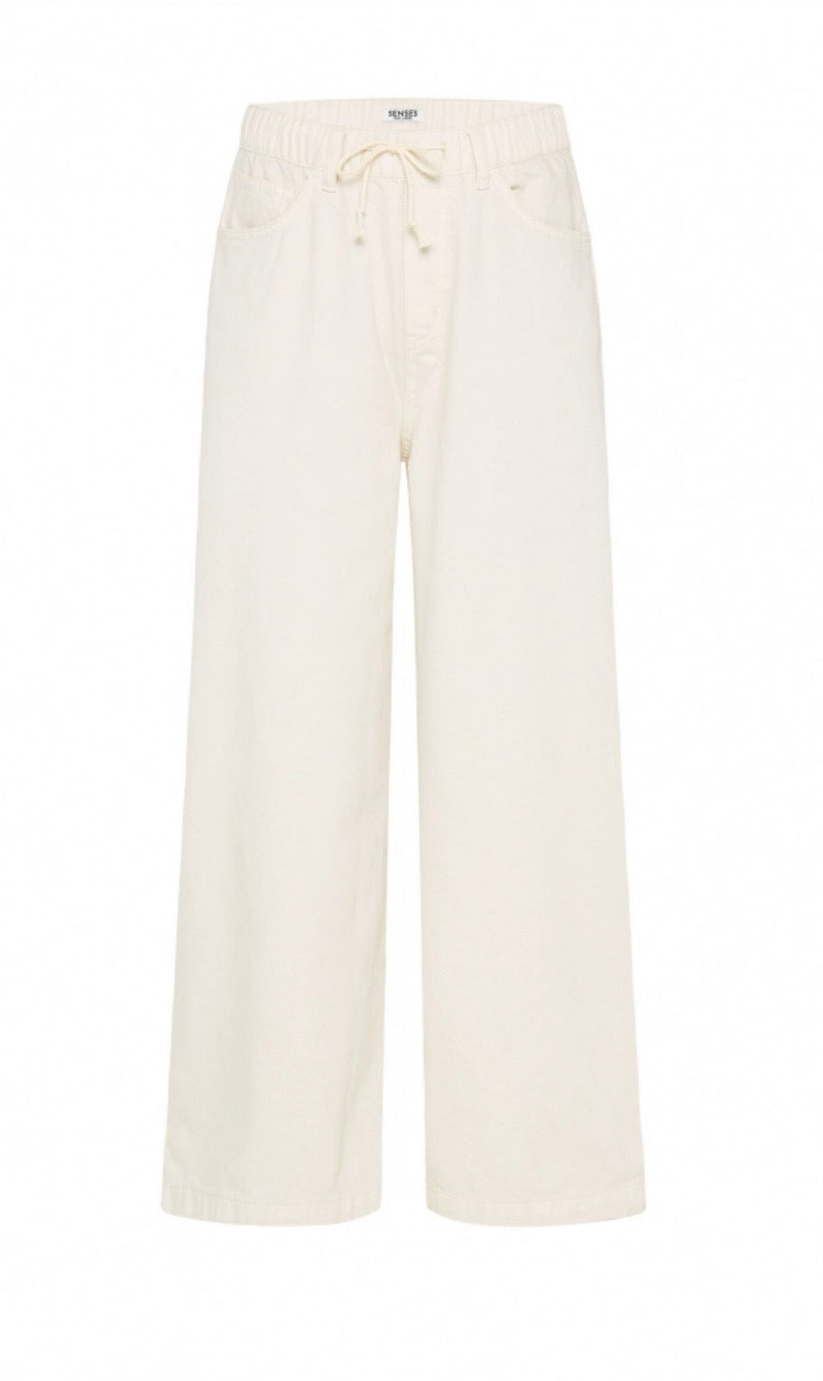 Senses The Label Jeans AL:EX Mid Waist Wide Leg Jeans cremefarben