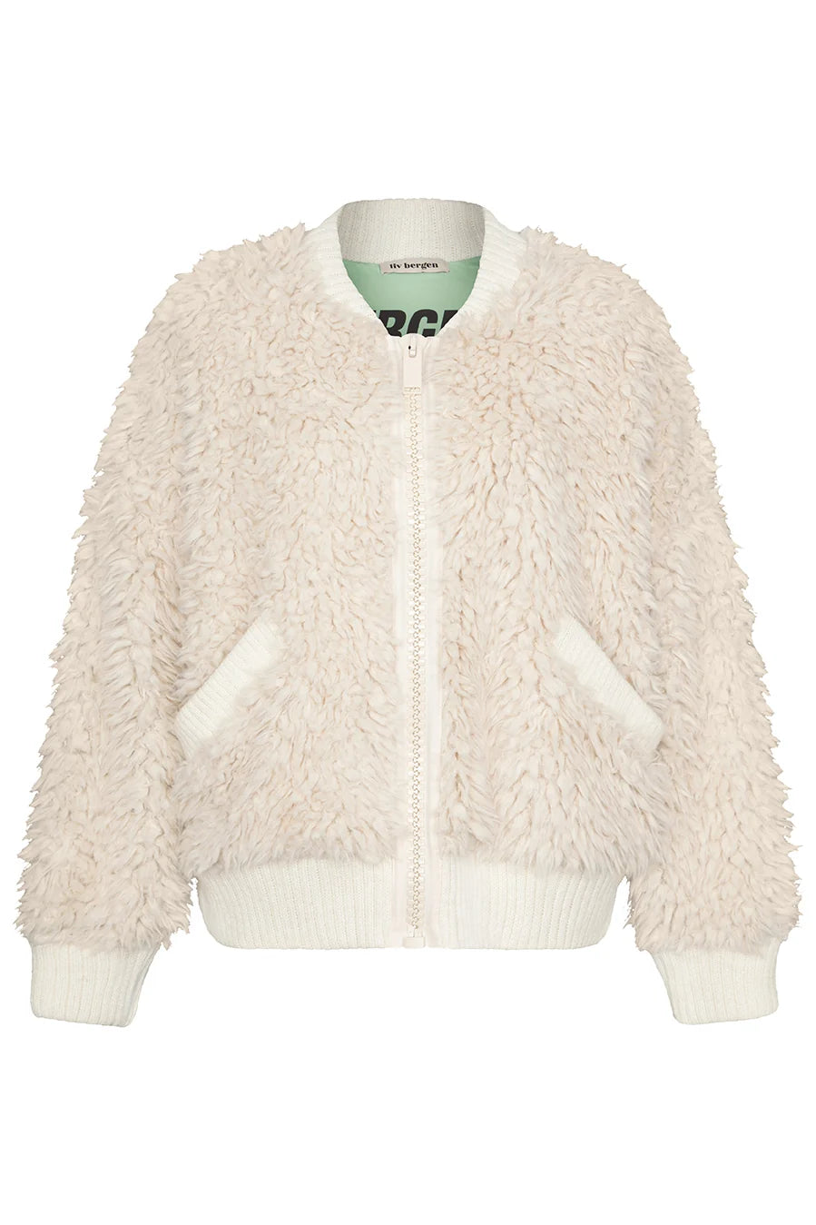 Liv Bergen Fluffy Jacke Creme