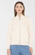 Sweatjacke im Interlock Jersey aus raw Cotton im Blouson Stil