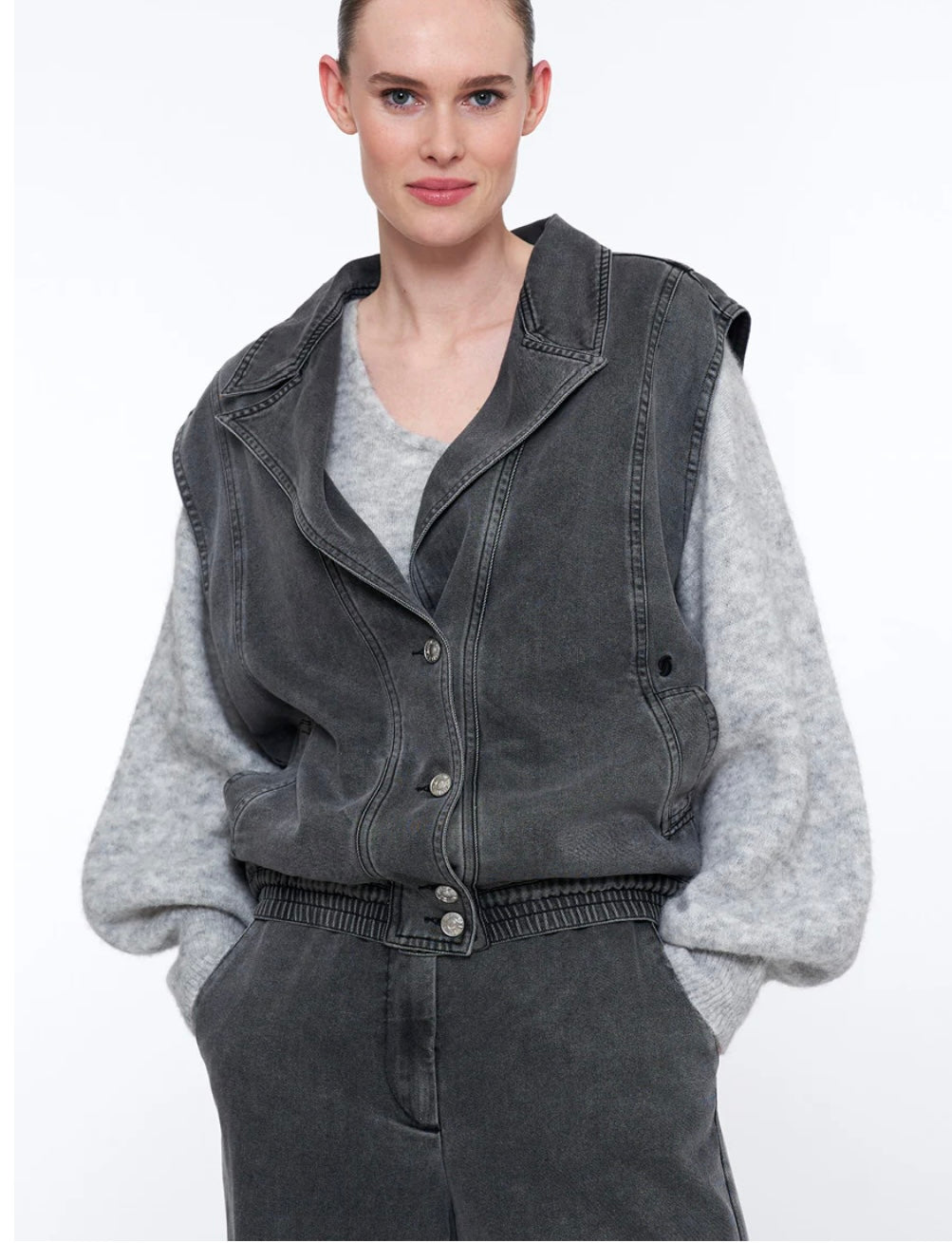 Simple The Brand Deux Sweater Grey Mel