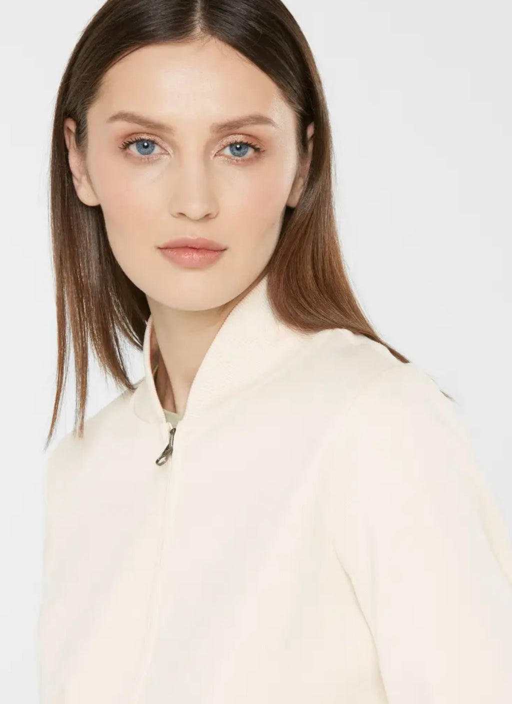 Sweatjacke im Interlock Jersey aus raw Cotton im Blouson Stil