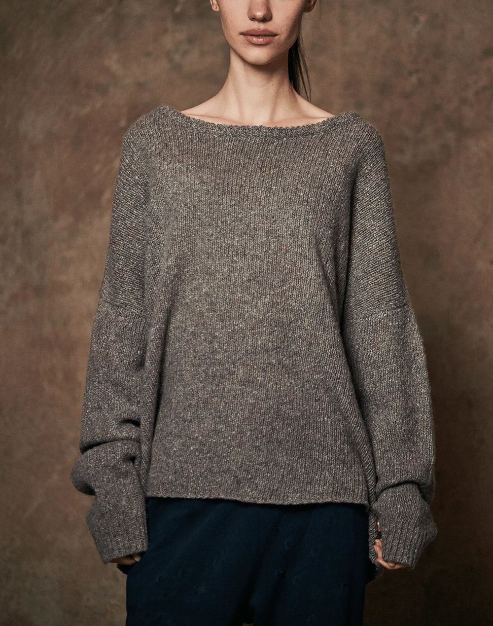 Love Joy Victory Amory Kaschmir Pullover granito graubraun
